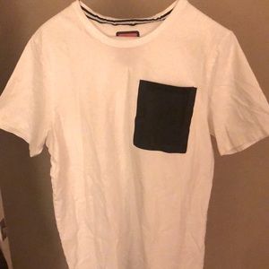 Nike white T-shirt w/ black pocket on left chest!!
